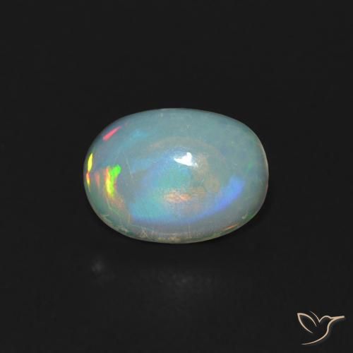 0.35ct Natural Multicolor Ópalo, Ovalada, Transparente