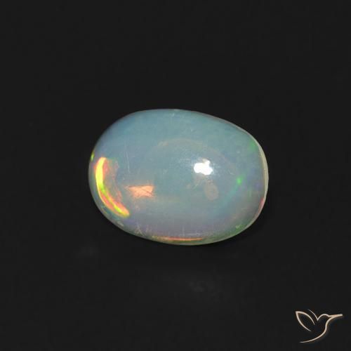 Ópalo Multicolor natural de 0.35 ct, Ovalada, Transparente