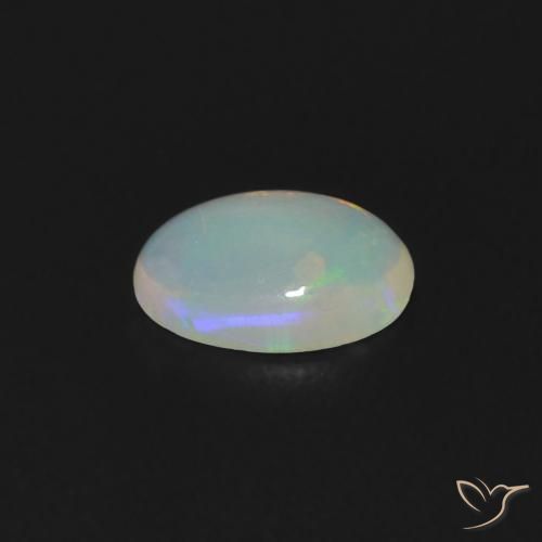 Ópalo Multicolor natural de 0.35 ct, Ovalada, Transparente