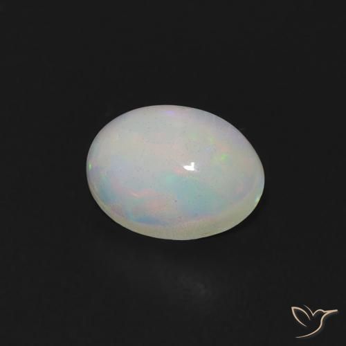 Ópalo Multicolor natural de 0.59 ct, Ovalada, Transparente