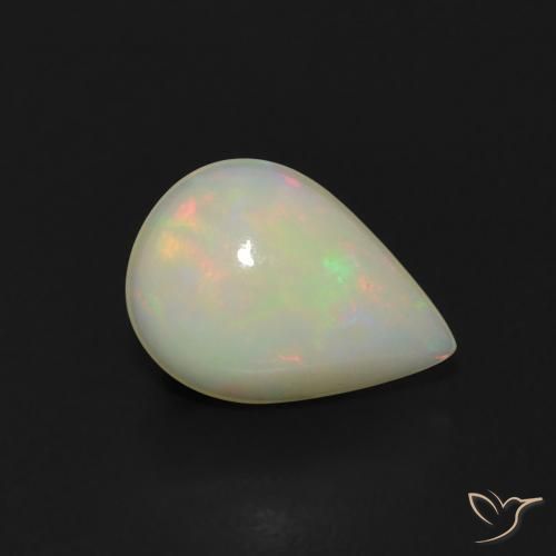 1.06ct Natural Multicolor Ópalo, En forma de pera, Transparente, Photo A