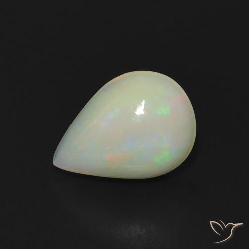 Ópalo Multicolor natural de 1.06 ct, En forma de pera, Transparente