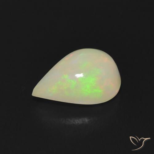 Ópalo Multicolor natural de 1.06 ct, En forma de pera, Transparente