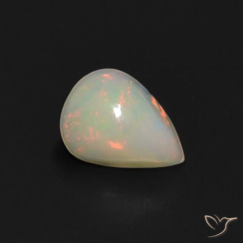 0.36ct Natural Multicolor Ópalo, En forma de pera, Transparente