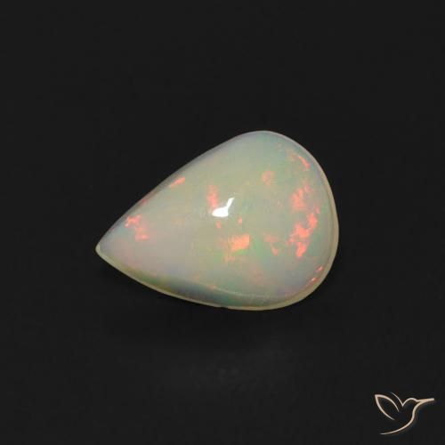Ópalo Multicolor natural de 0.36 ct, En forma de pera, Transparente