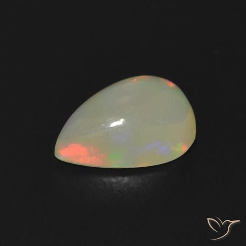 Ópalo Multicolor natural de 0.91 ct, En forma de pera, Transparente