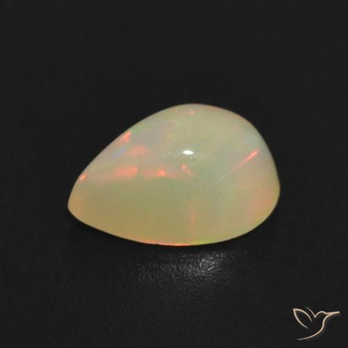 Ópalo Multicolor natural de 1.36 ct, En forma de pera, Transparente