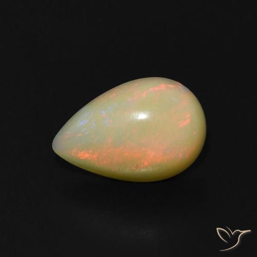 0.74ct Natural Multicolor Ópalo, En forma de pera, Transparente