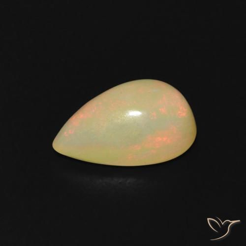 Ópalo Multicolor natural de 0.74 ct, En forma de pera, Transparente