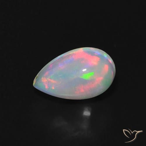 0.61ct Natural Multicolor Ópalo, En forma de pera, Transparente