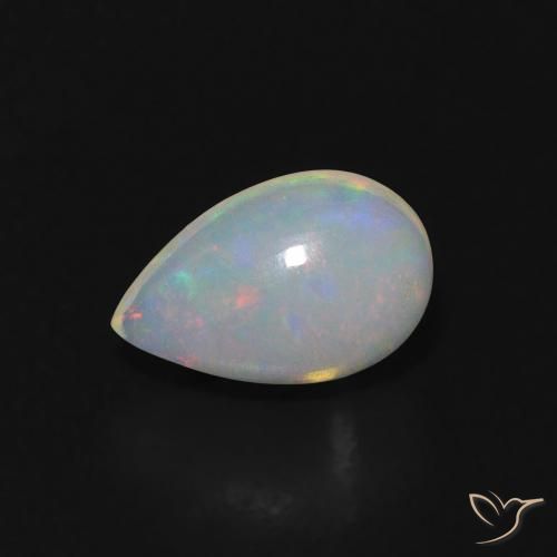 0.59ct Natural Multicolor Ópalo, En forma de pera, Transparente