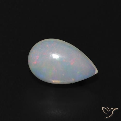 Ópalo Multicolor natural de 0.59 ct, En forma de pera, Transparente