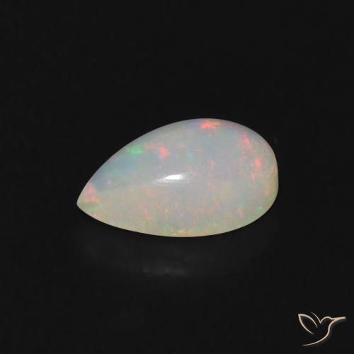 Ópalo Multicolor natural de 0.59 ct, En forma de pera, Transparente