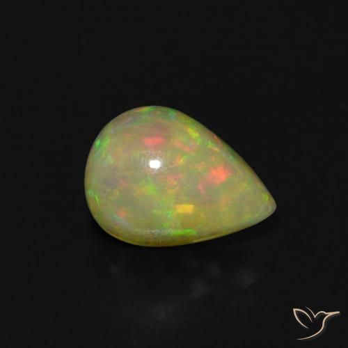 0.66ct Natural Multicolor Ópalo, En forma de pera, Transparente