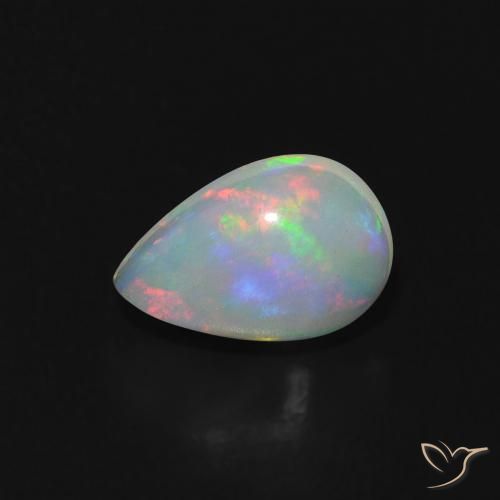 0.56ct Natural Multicolor Ópalo, En forma de pera, Transparente