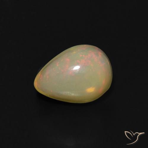 0.69ct Natural Multicolor Ópalo, En forma de pera, Transparente