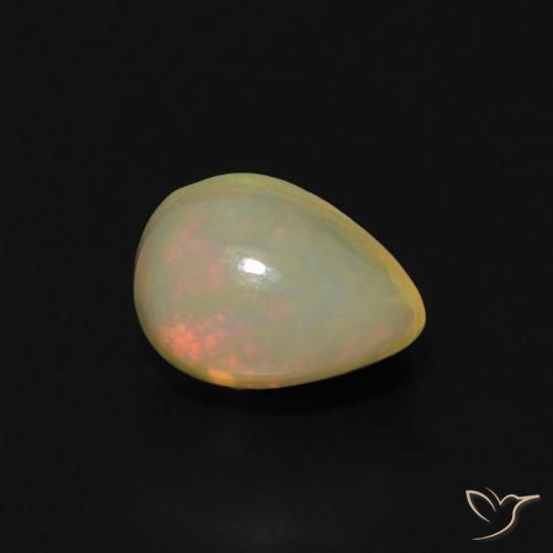 Ópalo Multicolor natural de 0.69 ct, En forma de pera, Transparente