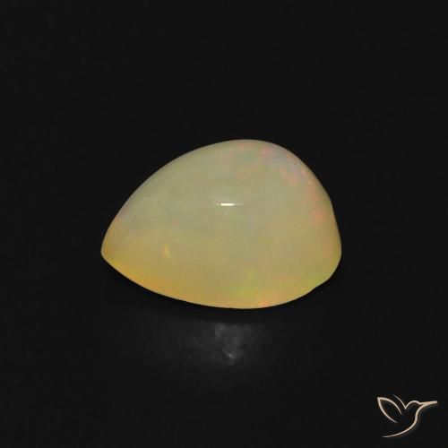 Ópalo Multicolor natural de 0.69 ct, En forma de pera, Transparente