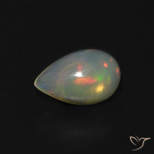 0.52ct Natural Multicolor Ópalo, En forma de pera, Transparente