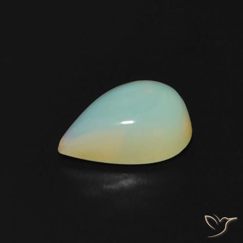 Ópalo Multicolor natural de 1.00 ct, En forma de pera, Transparente