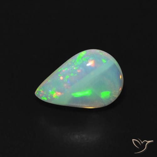 0.87ct Natural Multicolor Ópalo, En forma de pera, Transparente