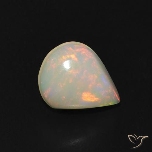 0.67ct Natural Multicolor Ópalo, En forma de pera, Transparente, Photo A