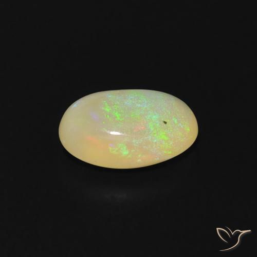 Ópalo Multicolor natural de 0.48 ct, Ovalada, Transparente