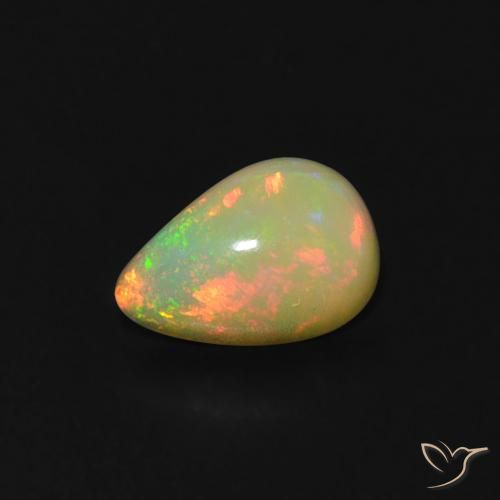 0.36ct Natural Multicolor Ópalo, En forma de pera, Transparente, Photo A