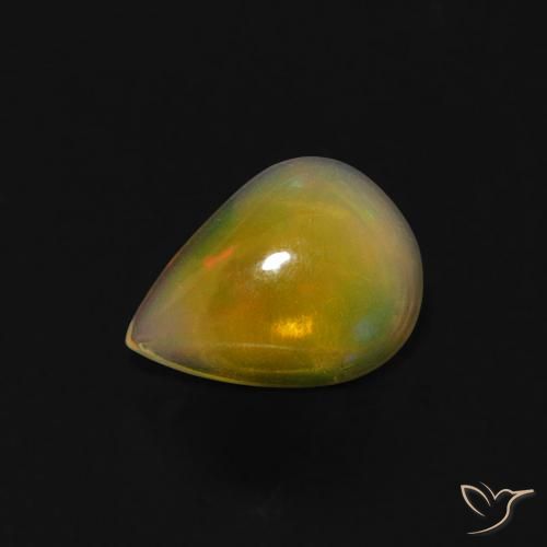 0.53ct Natural Multicolor Ópalo, En forma de pera, Transparente