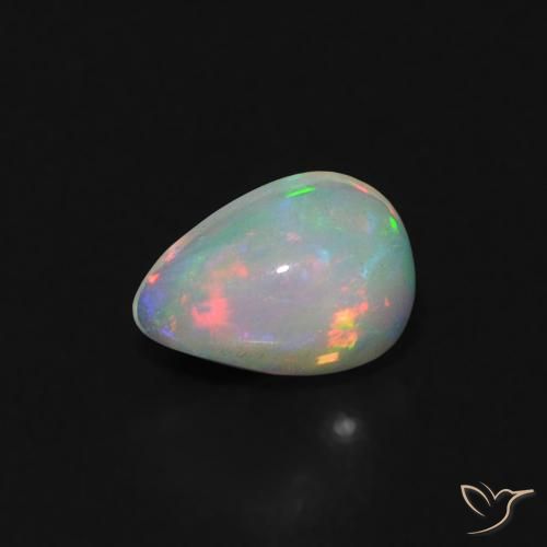 0.29ct Natural Multicolor Ópalo, En forma de pera, Transparente