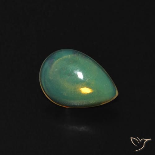 Ópalo Multicolor natural de 0.36 ct, En forma de pera, Transparente