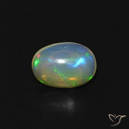 0.31ct Natural Multicolor Ópalo, Ovalada, Transparente