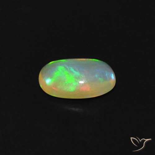 Ópalo Multicolor natural de 0.31 ct, Ovalada, Transparente