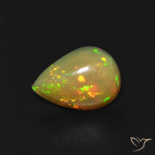 0.42ct Natural Multicolor Ópalo, En forma de pera, Transparente