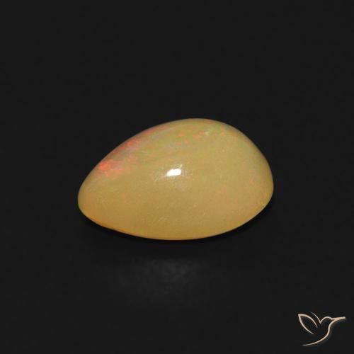 Ópalo Multicolor natural de 0.48 ct, En forma de pera, Transparente