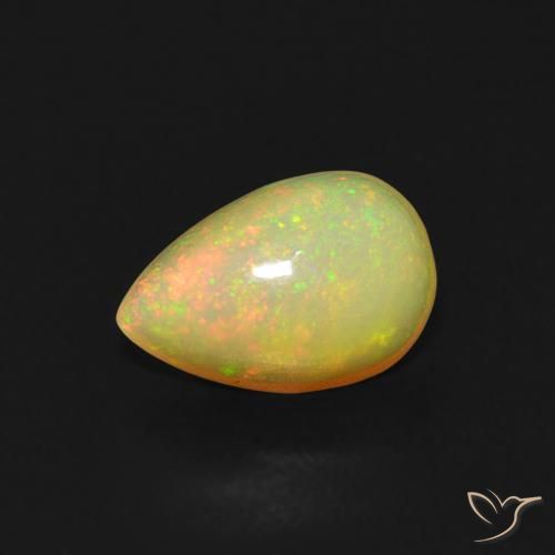 0.55ct Natural Multicolor Ópalo, En forma de pera, Transparente
