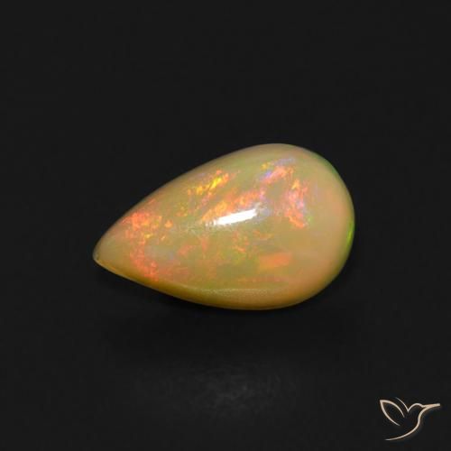 0.53ct Natural Multicolor Ópalo, En forma de pera, Transparente, Photo A