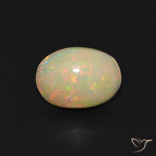 0.44ct Natural Multicolor Ópalo, Ovalada, Transparente