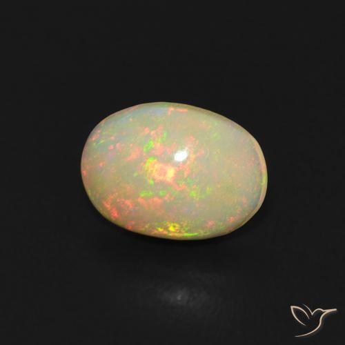 Ópalo Multicolor natural de 0.44 ct, Ovalada, Transparente
