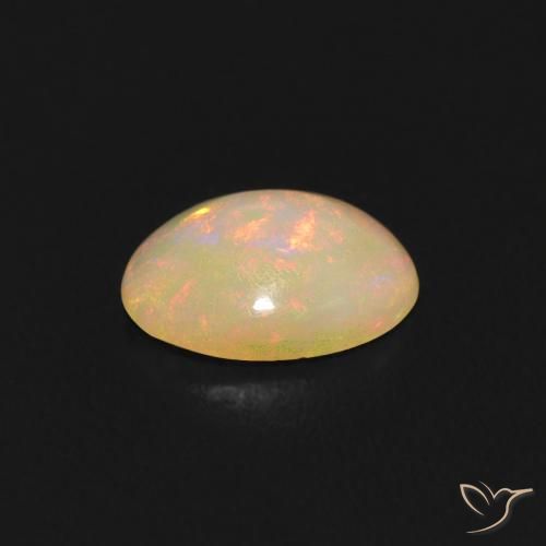 Ópalo Multicolor natural de 0.44 ct, Ovalada, Transparente