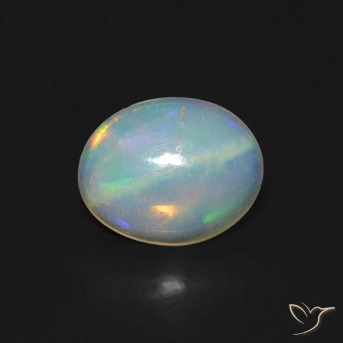 0.32ct Natural Multicolor Ópalo, Ovalada, Transparente