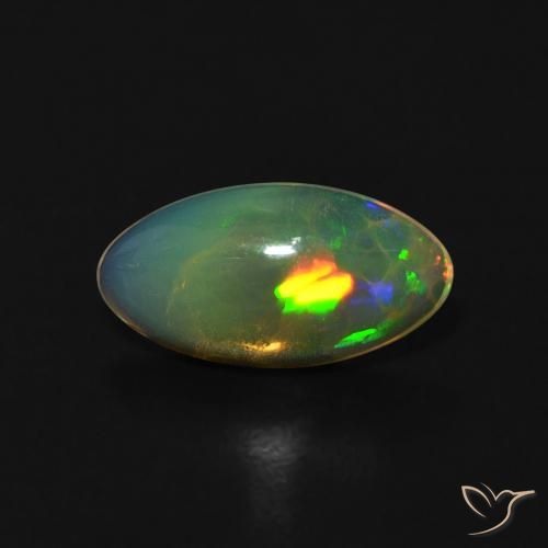 0.80ct Natural Multicolor Ópalo, Marquesa, Transparente