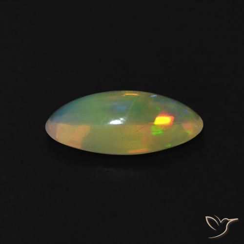 Ópalo Multicolor natural de 0.80 ct, Marquesa, Transparente
