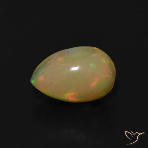 1.12ct Natural Multicolor Ópalo, En forma de pera, Transparente