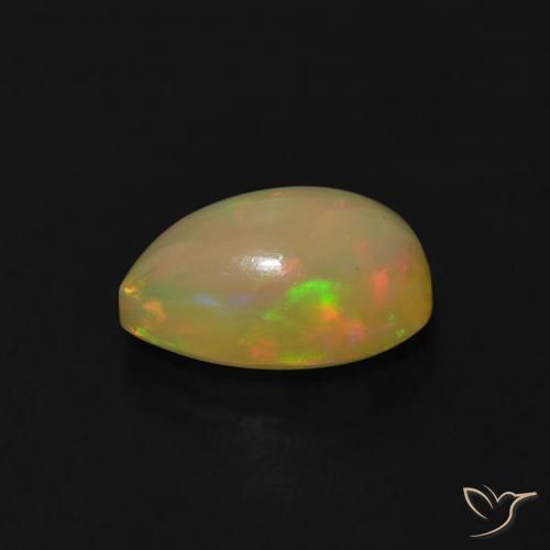 Ópalo Multicolor natural de 1.12 ct, En forma de pera, Transparente