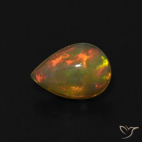 0.42ct Natural Multicolor Ópalo, En forma de pera, Transparente