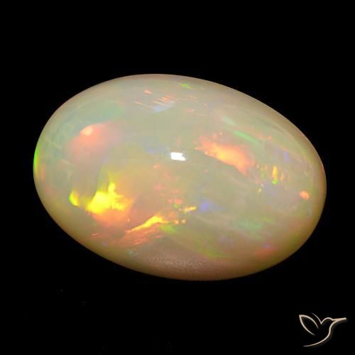 Ópalo Multicolor natural de 18.83 ct, Ovalada, Opaco