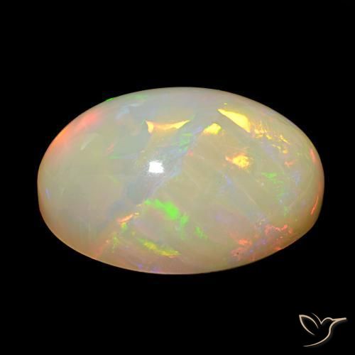 Ópalo Multicolor natural de 18.83 ct, Ovalada, Opaco