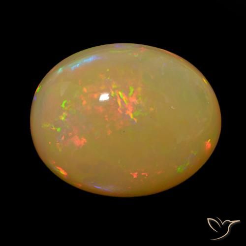 20.25ct Multicolor Ópalo, Ovalada, Opaco