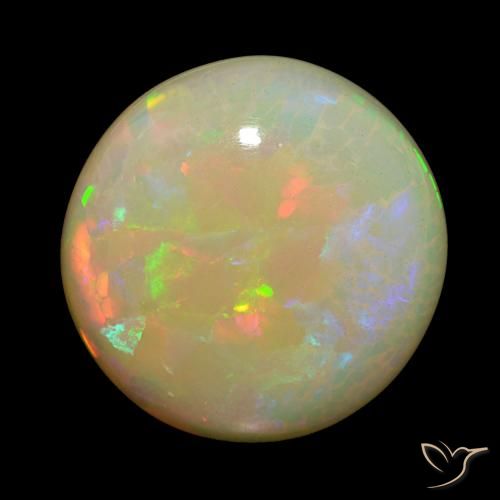 26.71ct Multicolor Ópalo, Redondo, Opaco
